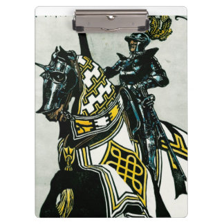 School/Office clipboard with Knight On Horseback