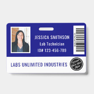 School or Business Photo ID Navy Blue Badge