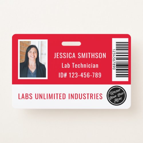School or Business Photo ID Red Badge