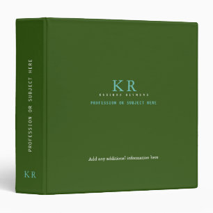 school or office green binder
