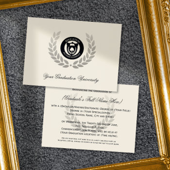 School Or University Graduation Announcements by CustomInvites at Zazzle