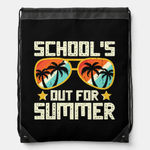 School Out For Summer Drawstring Bag