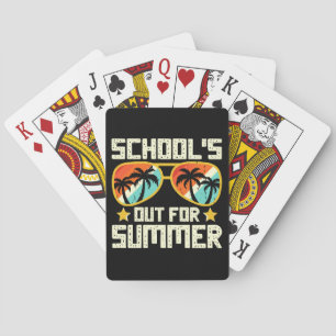School Out For Summer Poker Cards