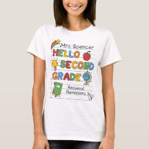 School Paper & Doodles Hello Second Grade