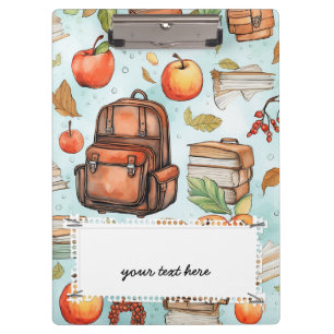 School pattern clipboard