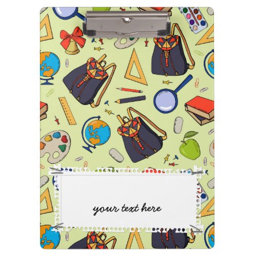 School pattern clipboard