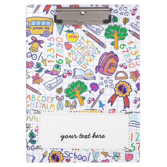 School pattern clipboard (Front)
