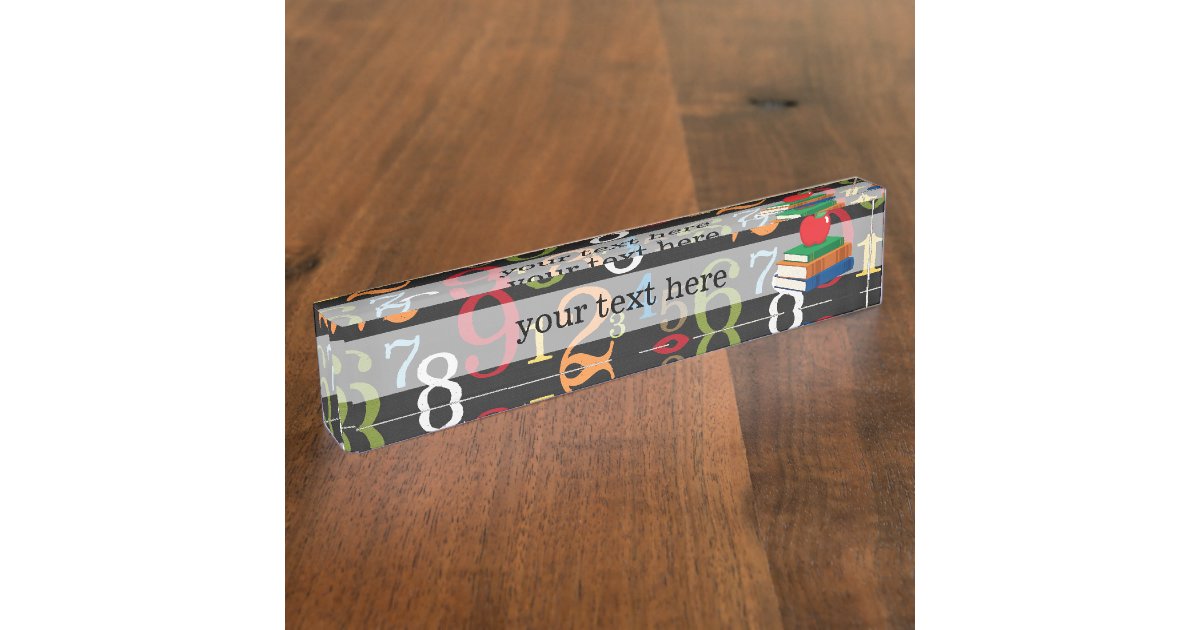 School pattern name plate | Zazzle