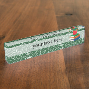 School pattern name plate