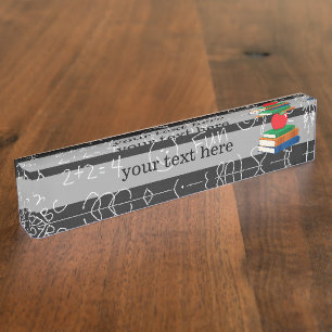 School pattern name plate
