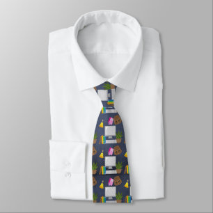 School pattern neck tie