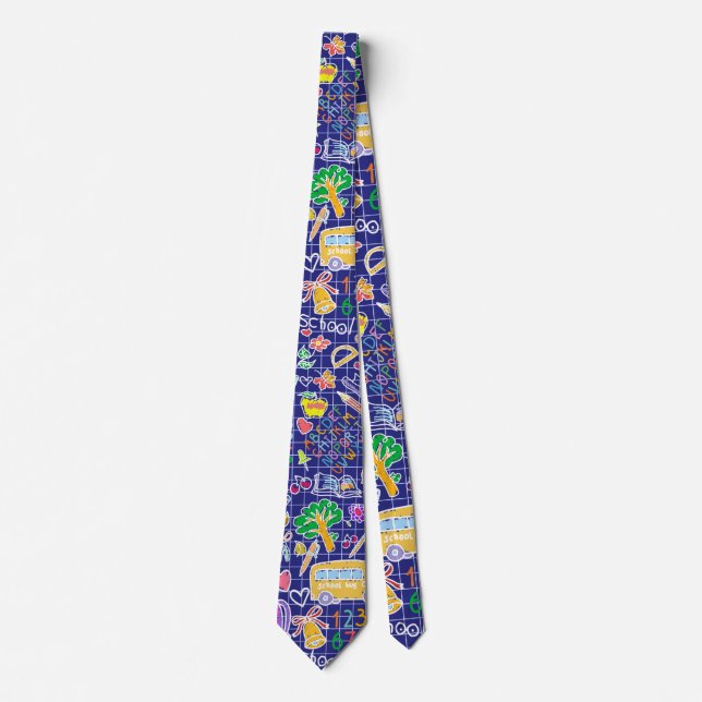 School pattern neck tie (Front)