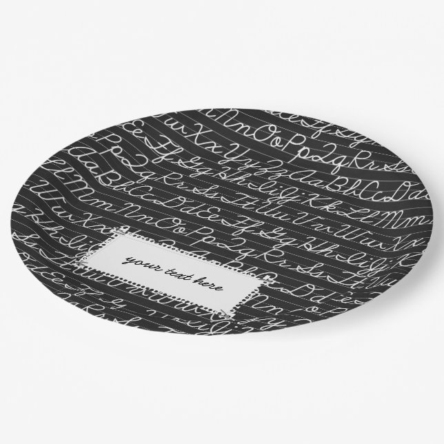 School pattern paper plates (Angled)
