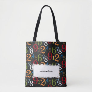 School pattern tote bag