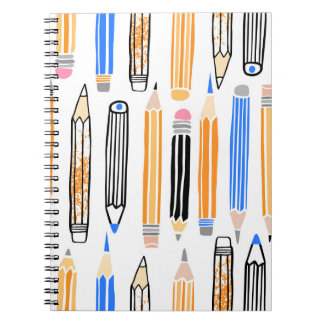 School Pencil Hand Drawn Illustration Notebook