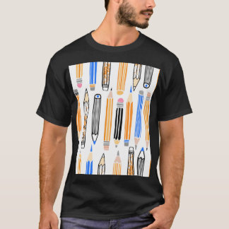 School Pencil Hand Drawn Illustration T-Shirt