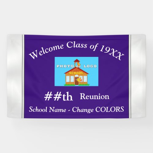 School Photo Personalized Class Reunion Banners