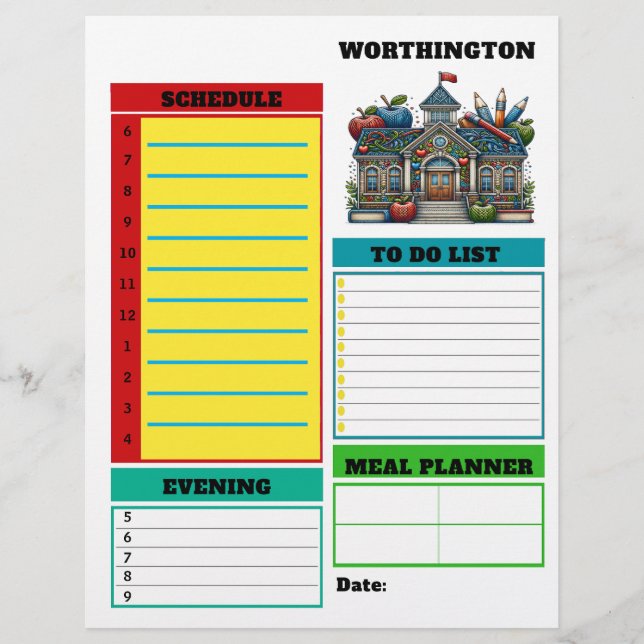 School Planning Stationery (Front)
