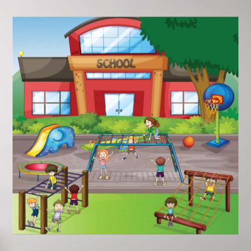 School Playground Poster