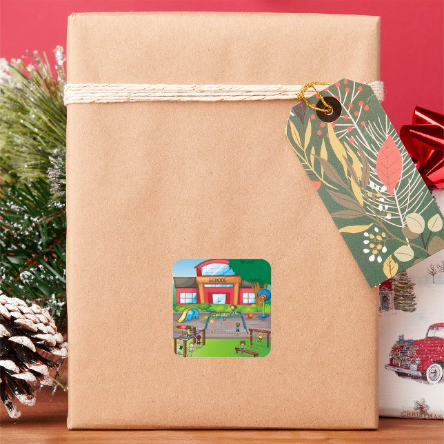 School Playground Square Sticker (Creator Uploaded)