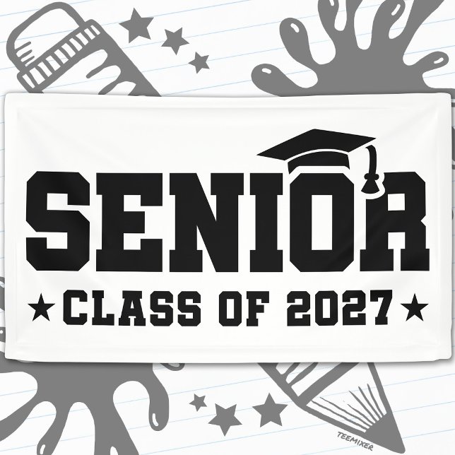 School Pride Graduation Year Senior Class of 2027 Banner (Creator Uploaded)