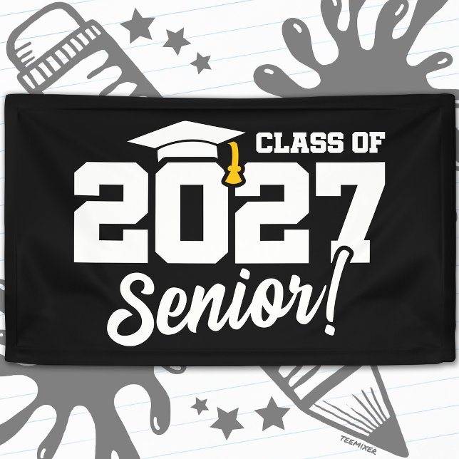 School Pride Graduation Year Senior Class of 2027 Banner (Creator Uploaded)