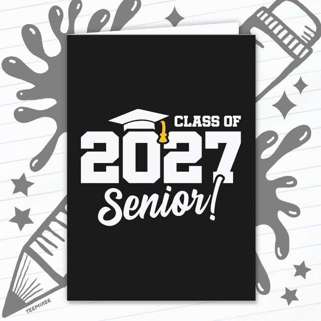 School Pride Graduation Year Senior Class of 2027 Card (Creator Uploaded)
