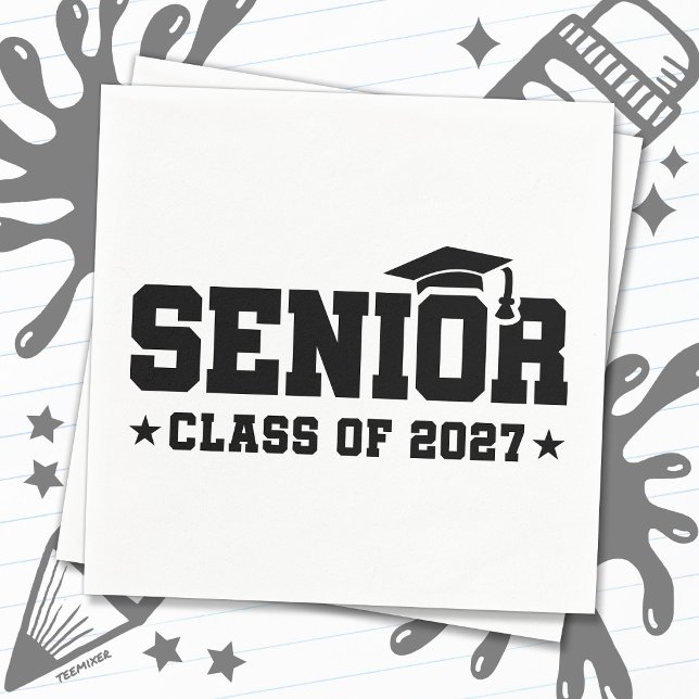 School Pride Graduation Year Senior Class of 2027 Napkins (Creator Uploaded)