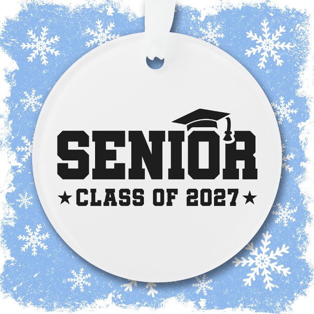 School Pride Graduation Year Senior Class of 2027 Ornament (Creator Uploaded)