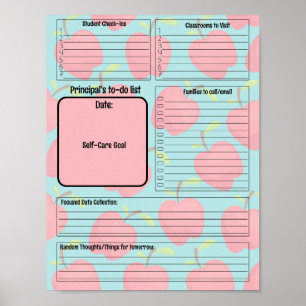 School Principal Customizable To-Do List  Poster