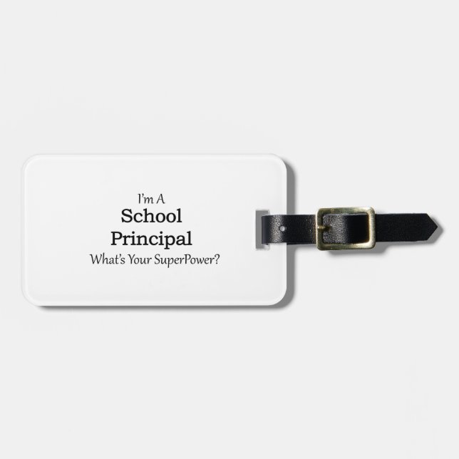 School Principal Luggage Tag (Front Horizontal)