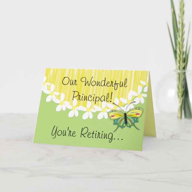 School Principal Retirement Card (Front)