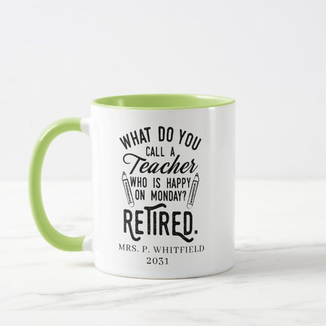 School Principal Retirement Personalized Mug (Left)