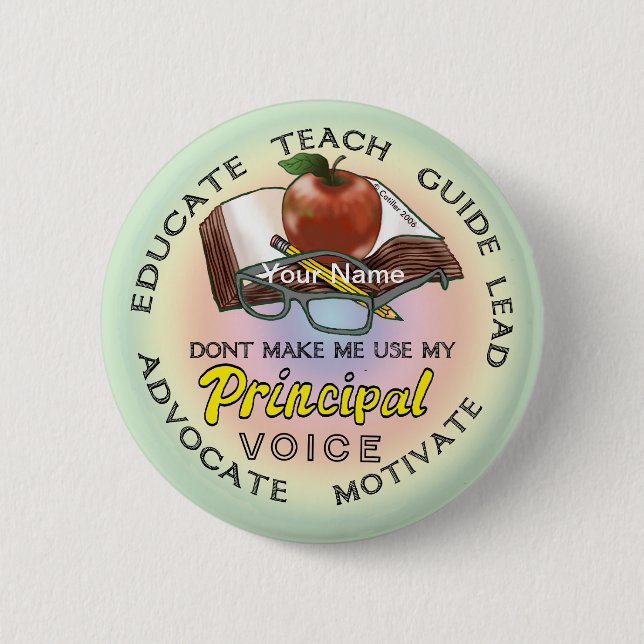 School Principal Voice  Button (Front)
