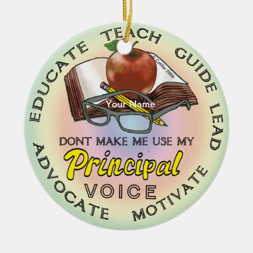 School Principal Voice custom name   ornament 