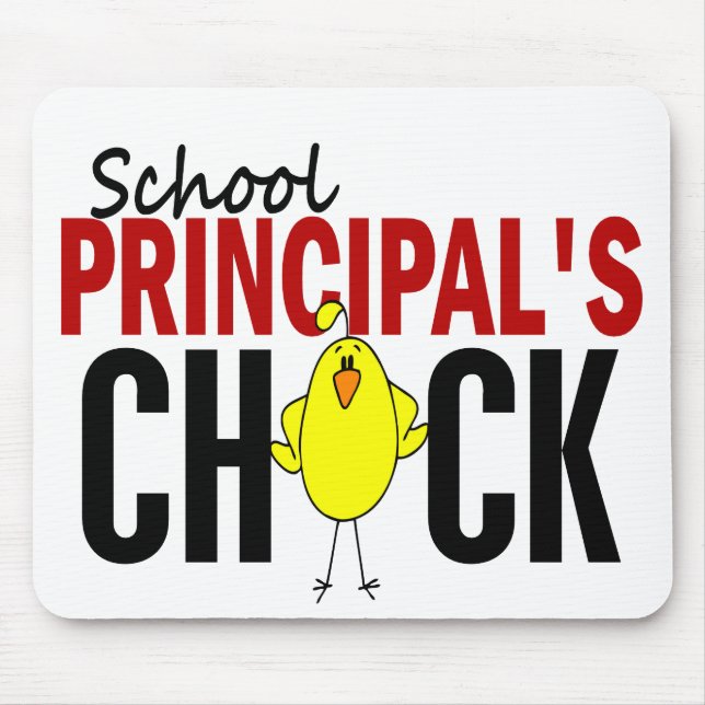 School Principal's Chick Mouse Pad (Front)