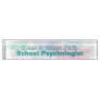 School Psychologist Abstract Watercolor Nameplate