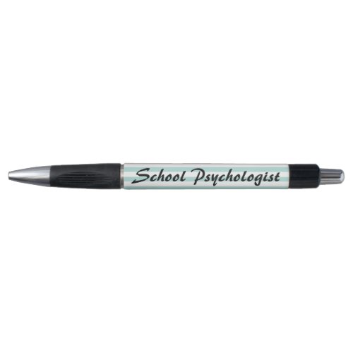 School Psychologist Aqua Stripe Pen
