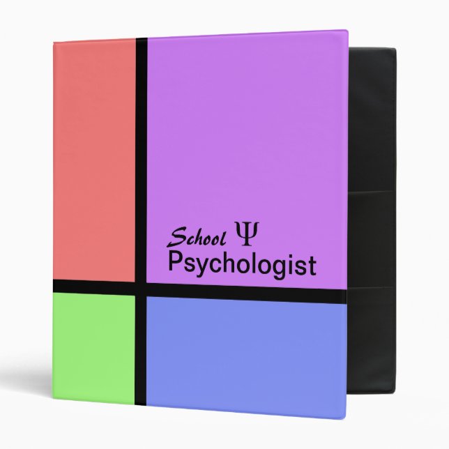 School Psychologist Binder in Pastel Blocks (Front/Inside)