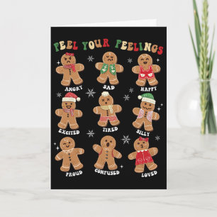 School Psychologist Christmas All Feelings Are Oka Card