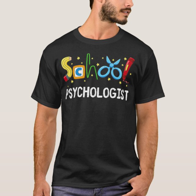 School Psychologist Cute Gift Psych Therapist Appr T-Shirt (Front)