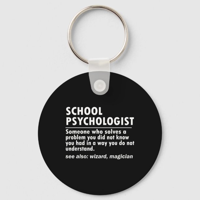 School Psychologist Definition Byck To School Fun  Keychain (Front)
