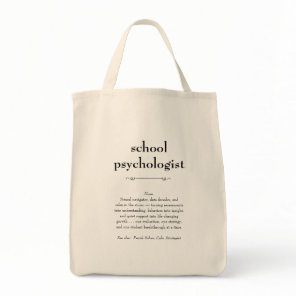 School Psychologist Definition Thank You Gift Tote Bag