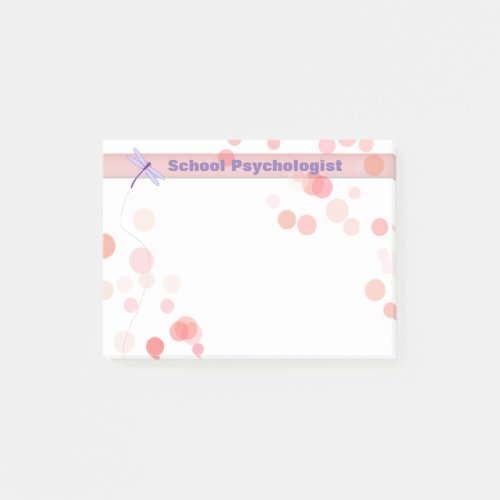 School Psychologist Dragonfly Post_it Notes