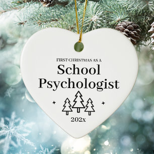 School Psychologist First Christmas Ceramic Ornament