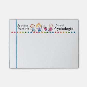 School Psychologist Fun Kids Post-it Notes by schoolpsychdesigns at Zazzle