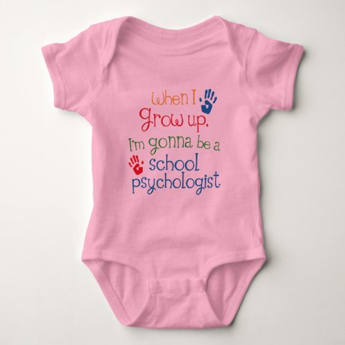 School Psychologist Future Child Baby Bodysuit