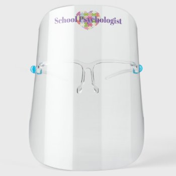 School Psychologist Heart Face Shield by schoolpsychdesigns at Zazzle