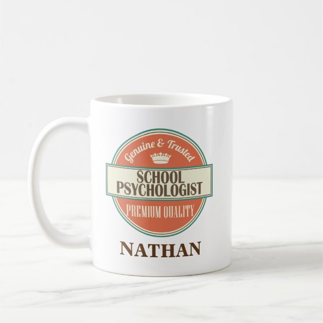School Psychologist Personalized Office Mug Gift (Left)