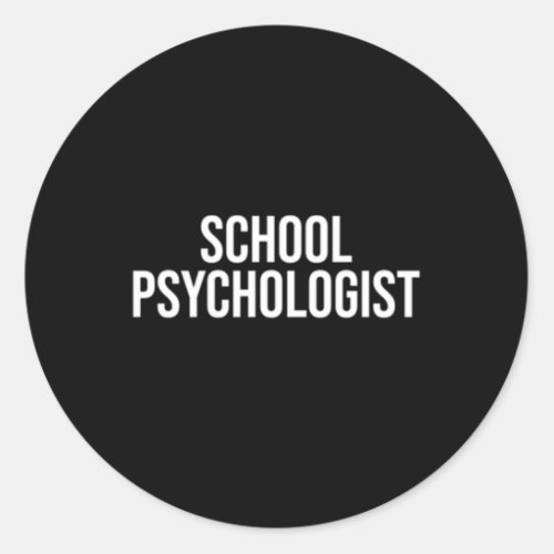 School Psychologist Pocket Back To School Minimal Classic Round Sticker